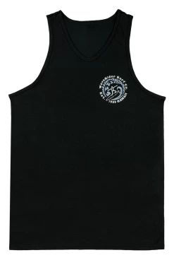 Men's TANK TOP - Petro Wave: Black