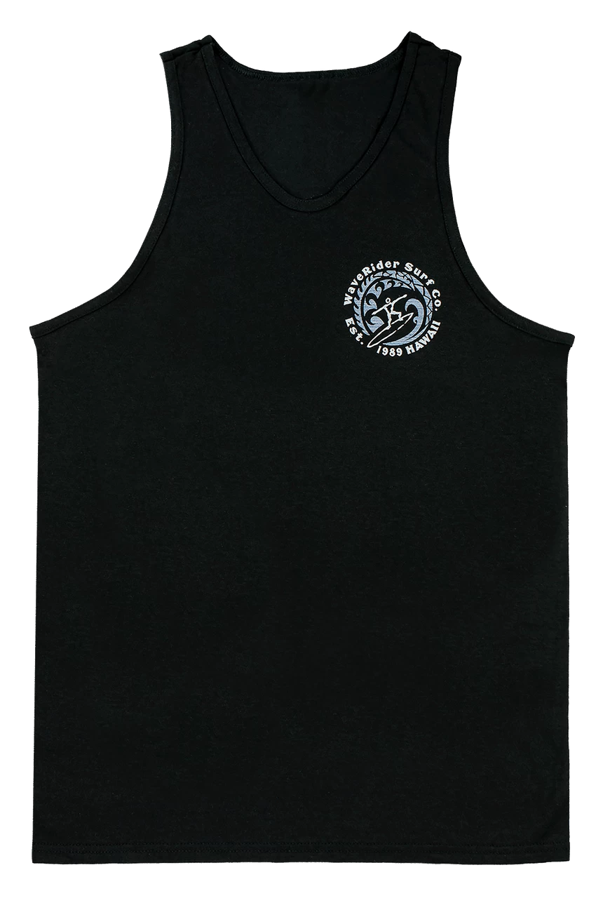 Men's TANK TOP - Petro Wave: Black