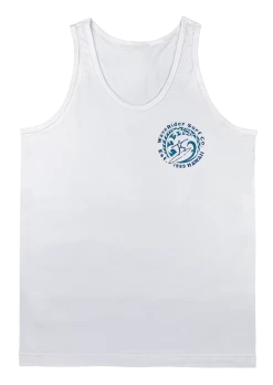Men's TANK TOP - Petro Wave: White
