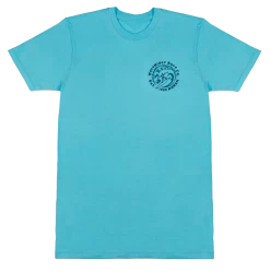 Crew Neck Tee - Petro Wave: Pacific Blue