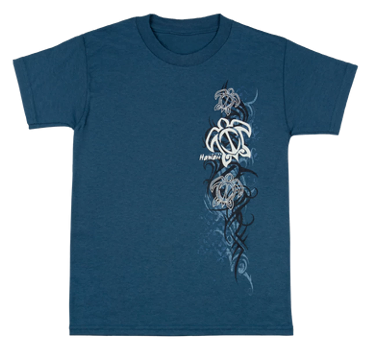 Hawaiian Performance Surfwear® Child's Tee - Tribal Honu: Blue