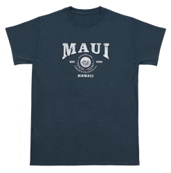 Vintage Dyed Tee - MAUI Collegiate: Dark Blue