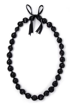 Kukui Nut Lei - Natural: Black