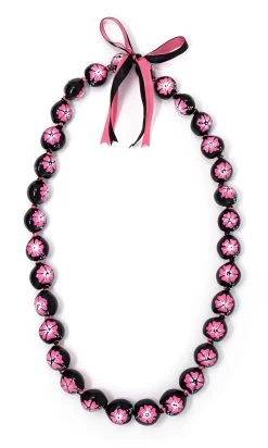 Kukui Nut Lei - Painted: Pink