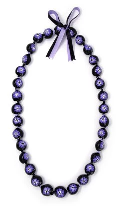 Kukui Nut Lei - Painted: Purple
