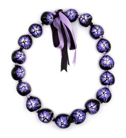 Kukui Nut Choker - Painted: Purple