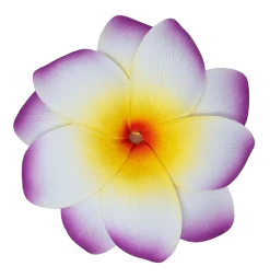 Medium Double Plumeria Clip: Purple