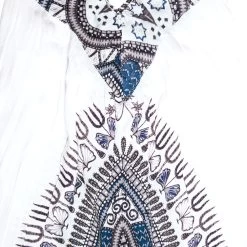 Robin Ruth V-Neck Shirt Dress: White, Peacock, & Black