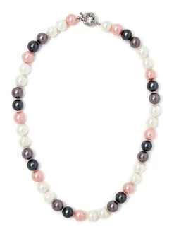 Jewel Of The Sea Mother Of Pearl Necklace: Multi-Colored Light