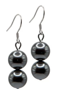 Jewel Of The Sea Mother Of Pearl Earrings: Black
