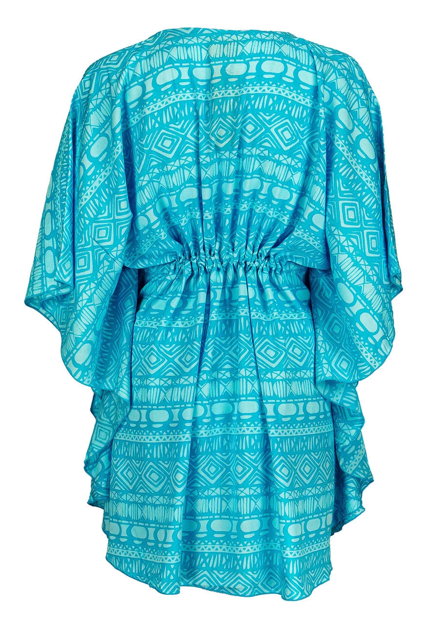 Napua Collection Cover Ups: Batik - Turquoise - Image 4