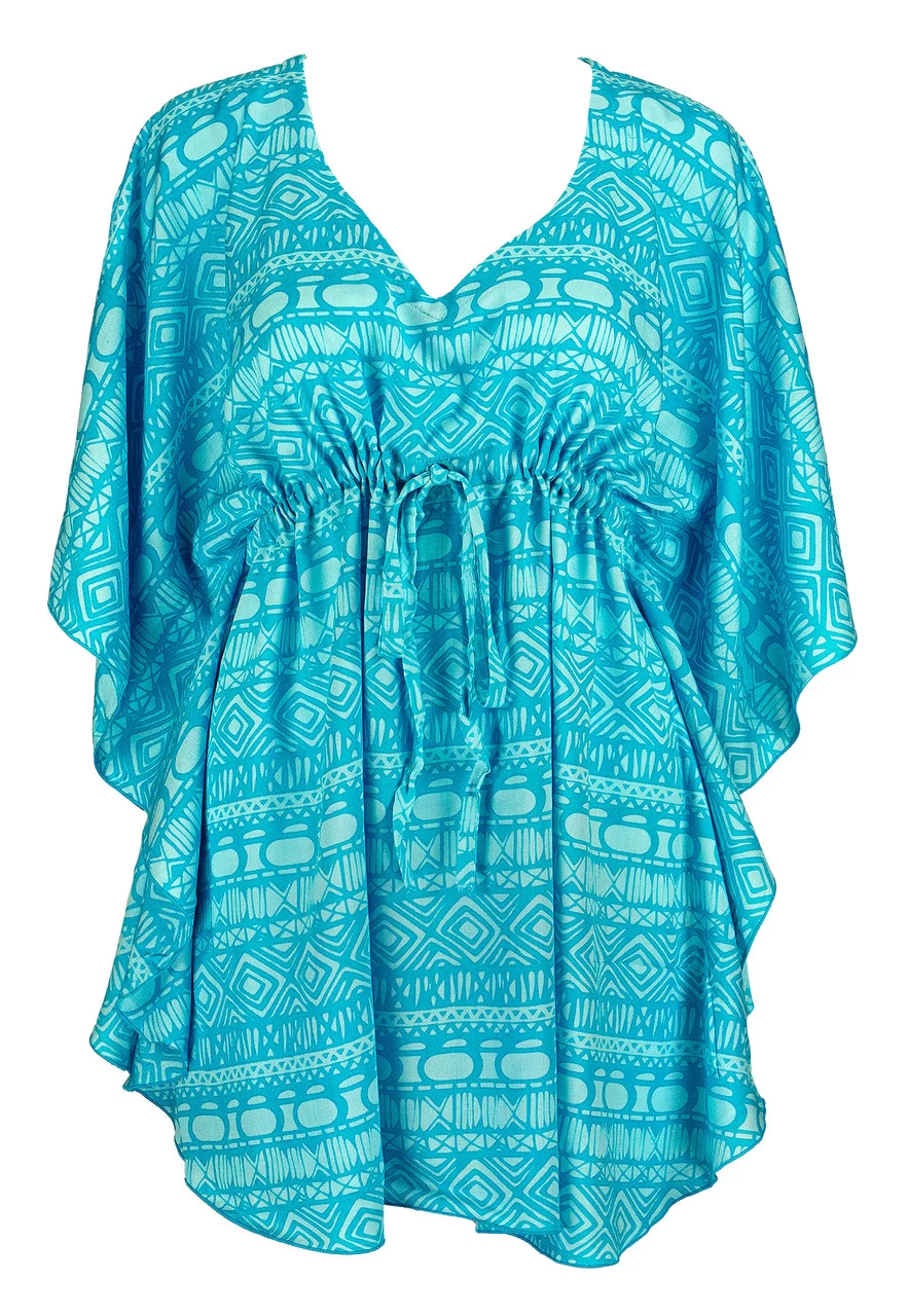 Napua Collection Cover Ups: Batik - Turquoise - Image 3