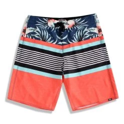 Men's Microfiber Board Shorts - Tri-Band Orange