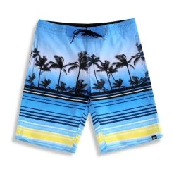 Men's Microfiber Board Shorts - Blue Scenery