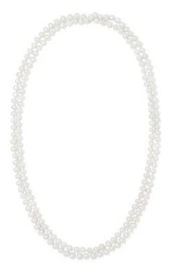 Freshwater Pearl Necklace 64": White