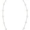 Floating Freshwater Pearl Necklace: White
