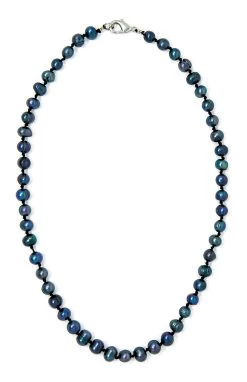 Freshwater Pearl Necklace 18": Black