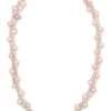 Twisted Torsade Freshwater Pearl Necklace: Coral