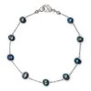 Floating Freshwater Pearl Anklet: Black