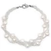 Twisted Torsade Freshwater Pearl Bracelet: White