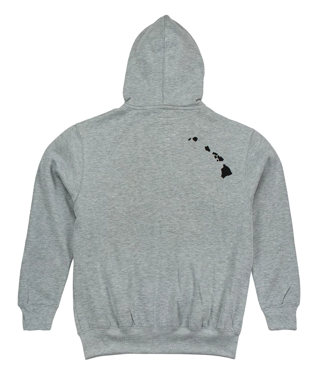 Sweatshirt Zip Up Hoodie - Hawaii Logo Design: Gray - Image 2