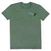 Crew Neck Tee - Palm Map: Green Heather
