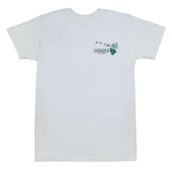 Crew Neck Tee - Palm Map: White