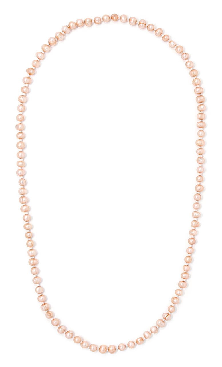 Freshwater Pearl Necklace 32": Coral