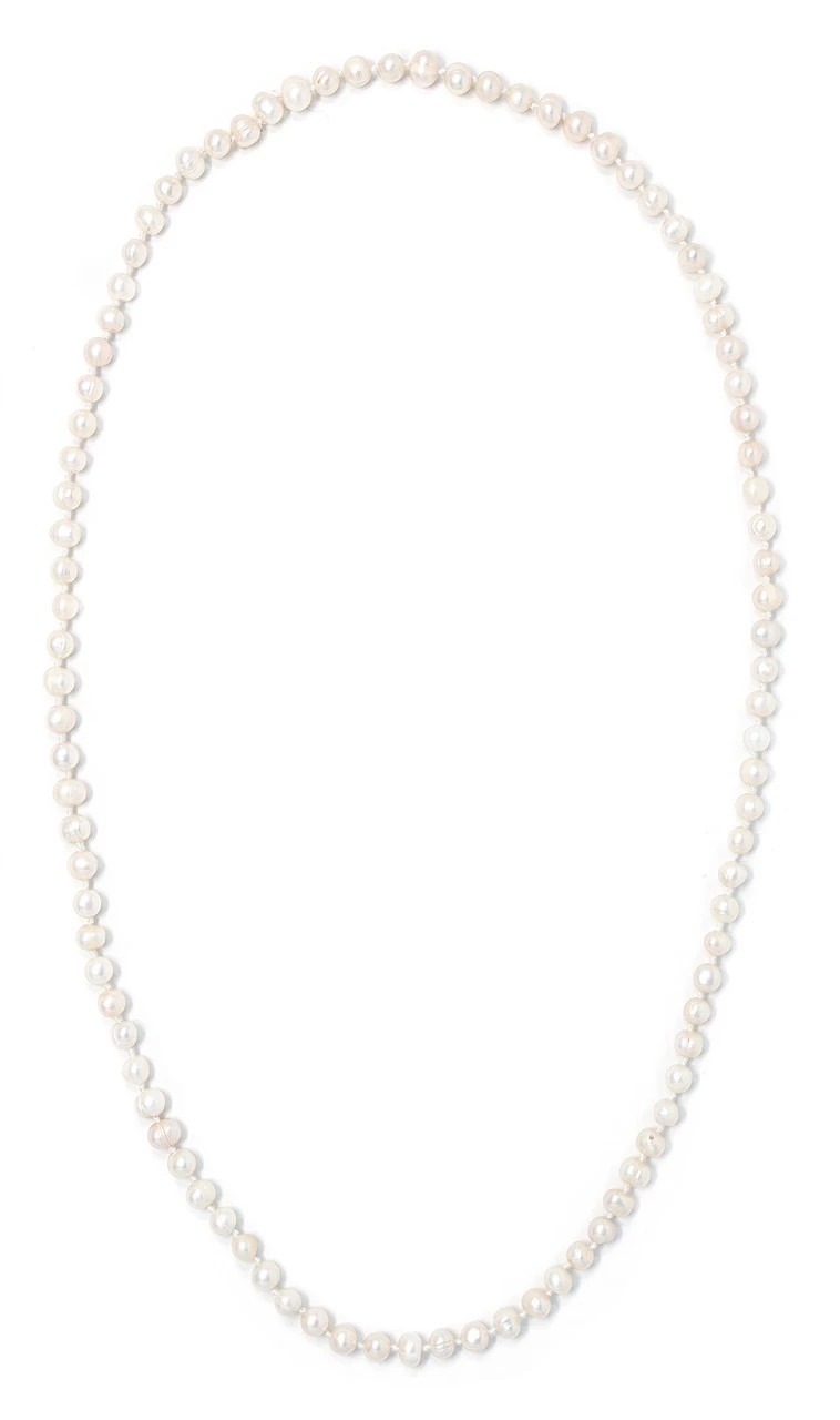 Freshwater Pearl Necklace 32": White