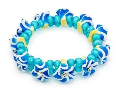 Flower Bracelet: Blue