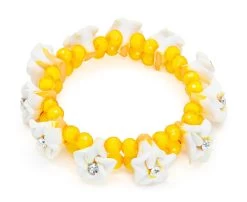 Flower Bracelet: White