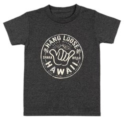 Hawaiian Performance Surfwear® Child's Tee - Shaka Brah: Charcoal Heather