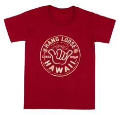 Hawaiian Performance Surfwear® Child's Tee - Shaka Brah: Red