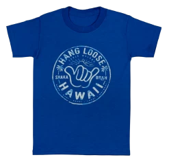 Hawaiian Performance Surfwear® Child's Tee - Shaka Brah: Royal Blue