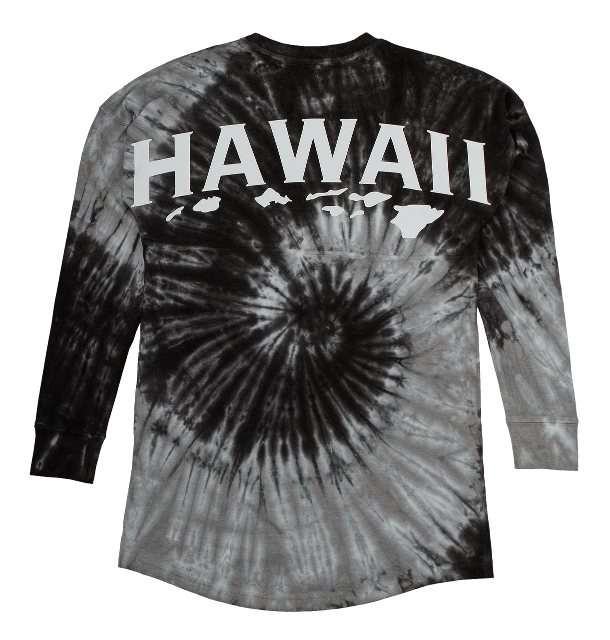 Hawaii Tie Dye UNISEX Long Sleeve Jersey Tee: Cocoa Swirl - Image 2