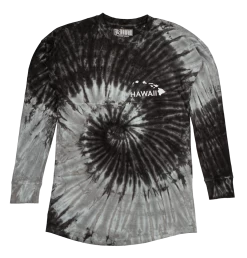 Hawaii Tie Dye UNISEX Long Sleeve Jersey Tee: Cocoa Swirl
