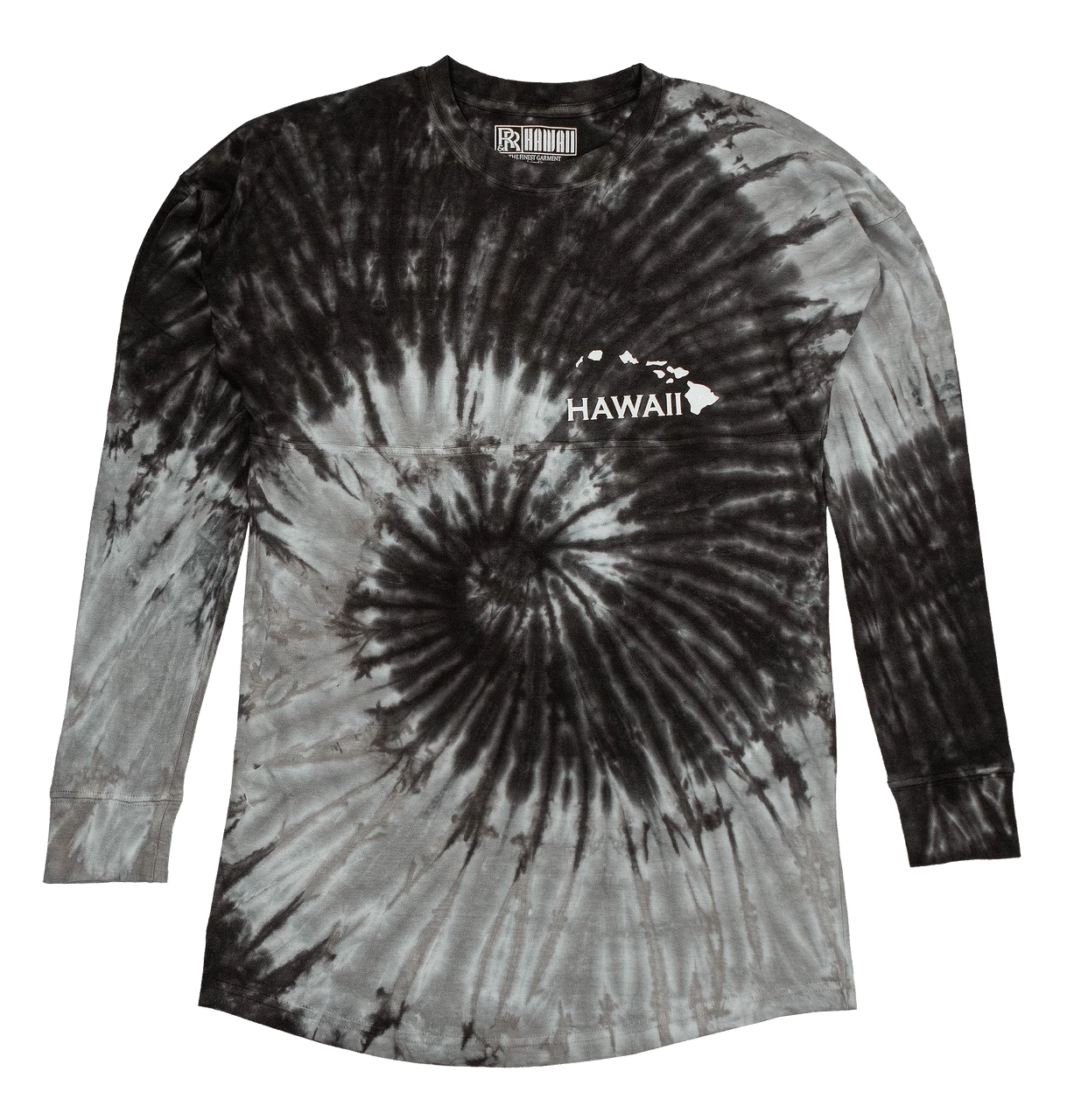 Hawaii Tie Dye UNISEX Long Sleeve Jersey Tee: Cocoa Swirl