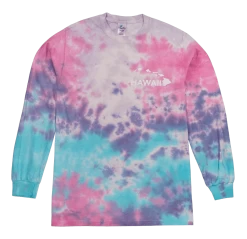 Hawaii Tie Dye UNISEX Long Sleeve Jersey Tee: Cotton Candy