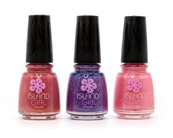 Island Girl® Hawaii 3 Pack Nail Color Set: Pink/Purple