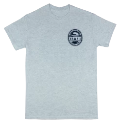 Crew Neck Tee - Waikiki Beach: Ash