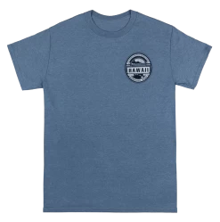 Crew Neck Tee - Waikiki Beach: Denim Heather