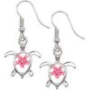 Honu With Plumeria Earrings By Aloha 808: Pink