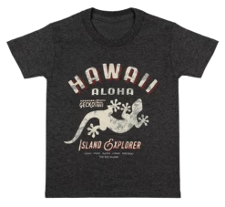 Hawaiian Performance Surfwear® Child's Tee - Island Explorer: Charcoal Heather