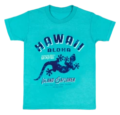 Hawaiian Performance Surfwear® Child's Tee - Island Explorer: Ocean Blue
