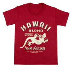 Hawaiian Performance Surfwear® Child's Tee - Island Explorer: Red
