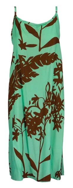 Napua Collection Sundress: Haleconia - Turquoise W/ Brown