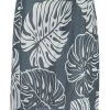 Napua Collection Sundress: Monstera Leaf - Gray W/ White