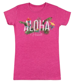 Island Girl® Surf Tee - Garden: Fuschia Heather