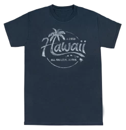 Vintage Dyed Tee - Natural Aloha: Dark Blue