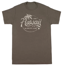 Vintage Dyed Tee - Natural Aloha: Charcoal
